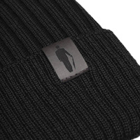 Czapka męska z dzianiny szara wełna merino