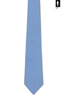 Błękitny krawat męski z jedwabiu 100% – włoski, klasyczny, 8 cm