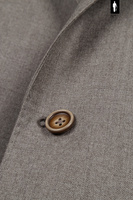 Beżowa marynarka męska z wełnianej flaneli w stylu włoskim