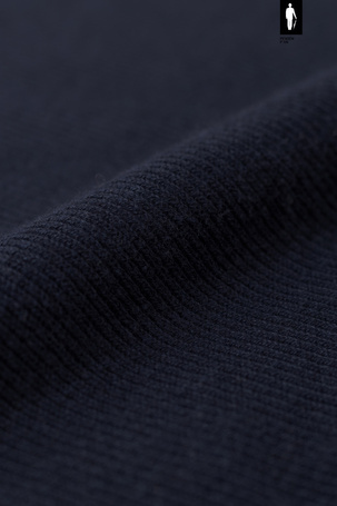 Granatowy sweter męski z bawełny i wełny
