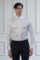 Biała koszula z mankietem koktajlowym