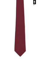 Ciemnoczerwony krawat męski z jedwabiu 100% – klasyczny, włoski, 8 cm