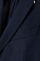 Granatowa marynarka męska z wełnianej flaneli w stylu włoskim