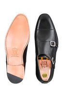 Czarne półbuty monki Goodyear Welted