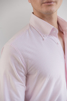 Koszula męska OCBD w różowe paski