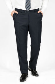 Spodnie garniturowe w kant, granatowa wełna
