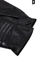 Skórzane rękawiczki męskie perforowane