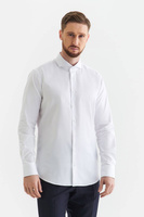 Biała koszula męska z oxfordu, slim
