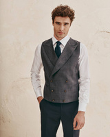 Dwurzędowa kamizelka Prince of Walles z ostrą klapą