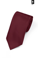 Ciemnoczerwony krawat męski z jedwabiu 100% – klasyczny, włoski, 8 cm