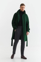 Płaszcz raglanowy City z ciemnozielonego sukna