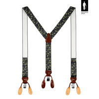 Wzorzyste szelki do spodni zapięcie 2w1