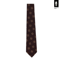 Wełniany krawat w kolorze ciemnego brązu