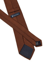 Jasnobrązowy krawat z jedwabnej grenadyny