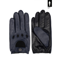 Granatowe rękawiczki samochodowe