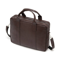 Teczka na laptopa, ciemnobrązowa