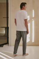 Piżama męska koszulka z szarymi spodniami