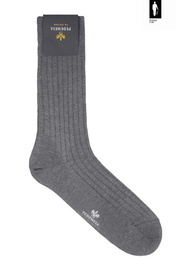 Szare skarpetki Pedemeia bawełna merceryzowana