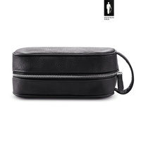 Męska skórzana kosmetyczka podróżna Pewien Pan – czarna