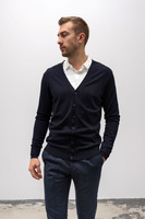 Kardigan męski granatowy na guziki