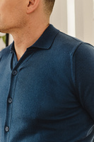 Granatowy kardigan letni z bawełny organicznej