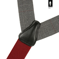 Garniturowe szelki w kratę księcia Walii