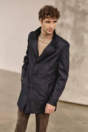 Elegancki płaszcz przejściowy w kolorze granatowym