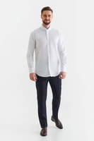 Biała koszula męska z oxfordu, slim