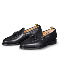 Czarne mokasyny Goodyear Welted - Tassel Loafers