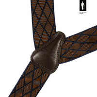 Brązowe szelki w romby