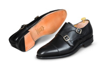 Czarne półbuty monki Goodyear Welted