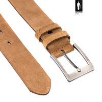 Pasek męski z rudego zamszu 4 cm