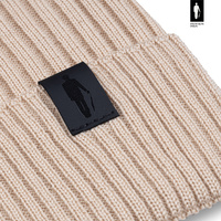 Czapka męska zimowa z wełny merino beżowa