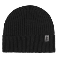 Czapka męska z dzianiny szara wełna merino