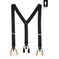 Czarne szelki do spodni zapięcie 2w1