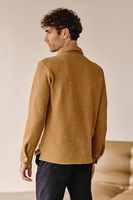 Musztardowa bluza polo z grubej bawełny 100%