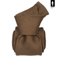 Średniobrązowy krawat z jedwabnej grenadyny