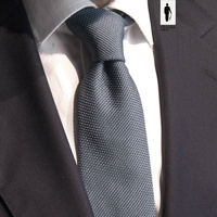 Niebiesko-szary krawat z grenadyny