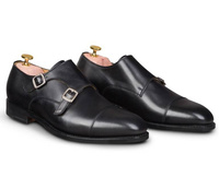 Czarne półbuty monki Goodyear Welted