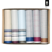 Męskie chusteczki z bawełny 6 sztuk