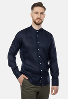 Lniana koszula męska ze stójką