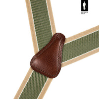 Szelki w paski z zapięciem na guziki i klamry