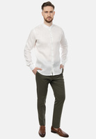 Lniana koszula męska ze stójką