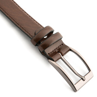 Skórzany pasek z kruponu 35 mm, ciemny brąz