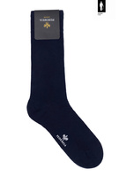 Gładkie granatowe skarpetki Pedemeia z bawełny organicznej