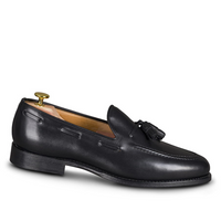 Czarne mokasyny Goodyear Welted - Tassel Loafers