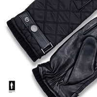 Skórzane rękawiczki męskie z regulowacją obwodu nadgarstka