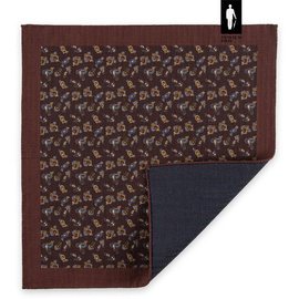 Dwustronna brązowo-pomarańczowa poszetka