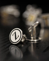 Srebrne spinki koszulowe z Twoimi monogramem AK-01