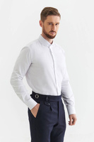 Biała koszula męska z oxfordu, slim